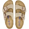 Image de Birkenstock Arizona SFB VL Narrow Dames Slippers - Taupe - Maat 36