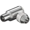 Image de Goobay Coax-stekker onder rechte hoek met schroefbevestiging, schroefbare metalen coax-stekker