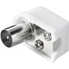 Image de Goobay Haakse coax-stekker slank schroefbaar van kunststof, ruimtebesparend, geschikt voor 3D, HD, Full HD en UHD, 10 stuks