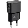Image de Goobay USB thuislader met 2 poorten - haaks - 2,4A / zwart