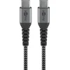 Image de Goobay USB-C naar USB-C textiel kabel met metalen connectoren 2 m, zwart
