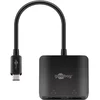 Image de USB-C naar 2x DisplayPort 4K 60Hz adapter | zwart | 0,15 meter