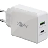Image de Goobay 30 W USB-C PD dual snellader wit, 1x USB-C poort (Power Delivery) en 1x USB-A poort