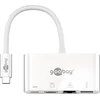 Image de USB-C naar HDMI, USB-A, USB-C PD en RJ45 adapter met DP Alt Mode (4K 30 Hz) / wit - 0,15 meter