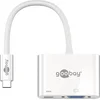 Image de USB-C naar VGA en USB-C PD adapter met DP Alt Mode (1920 x 1200) / wit - 0,15 meter