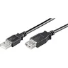 Image de USB naar USB verlengkabel - USB2.0 - tot 0,5A / zwart - 0,30 meter
