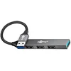 Image de Goobay USB hub (USB-A) | 4x USB-A | USB2.0/3.0 | aluminium | 0,10 meter
