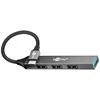 Image de Goobay USB hub (USB-C) | 4x USB-A | USB2.0/3.0 | aluminium | 0,10 meter