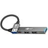 Image de Goobay USB hub (USB-A) | 3x USB-A + 1x USB-C | USB2.0/3.0 | aluminium | 0,10 meter