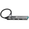 Image de Goobay USB hub (USB-C) | 3x USB-A + 1x USB-C | USB2.0/3.0 | aluminium | 0,10 meter