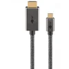 Image de Goobay USB-C - HDMI 4K 60Hz kabel | aluminium/nylon | 1 meter