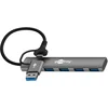 Image de Goobay 2-in-1 Slim 4-Port USB Hub, 5 Gbit/s