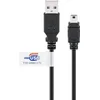 Image de USB Mini B naar USB-A kabel - USB2.0 gecertificeerd - tot 1A / zwart - 1,8 meter