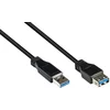 Image de USB naar USB verlengkabel - USB3.0 - tot 0,9A / zwart - 1,8 meter