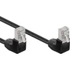 Image de Goobay CAT 5e Patch Cable 2x 90° Angled, F/UTP, black 0.5 m