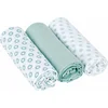 Image de Lässig Hydrofiele luier swaddle doek Stars licht mint 3 stuks 85x85 cm