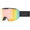 Image de Uvex Evidnt Attract S Skibril Voor Dames Zwart Mirror Rainbow Variomatic Clear/CAT1-3+Contrastview Yellow Clear/CAT1 Vrouw