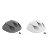 Image de Zelfklevende kabelhouders voor 3 kabels - 6 stuks / wit/grijs