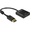 Image de DeLOCK premium DisplayPort naar HDMI actieve adapter - DP 1.2 / HDMI 1.4 (4K 30Hz) / zwart - 0,20 meter