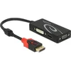Image de Premium DisplayPort 1.2 naar HDMI, DVI en VGA adapter / zwart - 0,15 meter