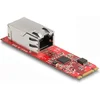 Image de Delock 62985 Interface-converter [1x Gigabit-LAN (1/2.5 Gbit/s) - 1x M.2 Key B-stekker, M.2 Key M-stekker]