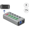 Image de DeLOCK USB hub met 4+2 poorten en aan/uit schakelaars - USB3.0 / PD 27W - externe 12V voeding / grijs - 0,80 meter