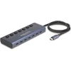 Image de Delock USB 5 Gbps Hub with 7 USB Type-C  Port with switch thereof 6 x Data Port + 1 x Data and PD 20 Watt