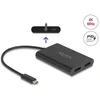 Image de Delock Adapter USB Type-C  to 2 x DisplayPort 4K 60 Hz with DisplayLink® graphics and USB PD