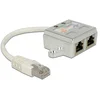 Image de Delock RJ45 Port Doubler 1 x RJ45 plug > 2 x RJ45 jack (2 x ISDN)