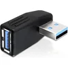 Image de USB-A (m) - USB-A (v) haakse adapter - haaks naar links - USB3.0 / zwart