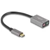 Image de Delock External USB Sound Card with Type-C  male to 2 x 3.5 mm Stereo jack Plug & Play Audio Adapter