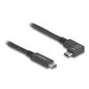 Image de USB-C kabel | haaks (links/rechts) | USB3.1 10 Gbps | PD 60W | 4K 60Hz | zwart | 1 meter