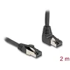 Image de Delock RJ45 Network Cable Cat.8.1 S/FTP 90° upwards angled / straight 2 m black