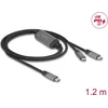 Image de DeLOCK 81271 USB-kabel 1,2 m USB C 2 x USB C Zwart, Grijs
