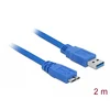 Image de Delock - USB 3.0 Micro Kabel - Blauw - 2 meter