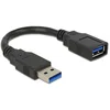 Image de Delock - USB 3.0 Verlengkabel - Zwart - 0.15 meter