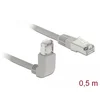 Image de Delock Network cable RJ45 Cat.5e SF/UTP upwards angled / straight 0,5 m