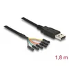 Image de Delock 83787 USB-kabel USB-A stekker, USB-pinbus 1.80 m Zwart