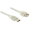 Image de USB-A naar USB-A verlengkabel - USB2.0 - tot 2A / transparant - 0,50 meter