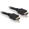 Image de Delock 84409 HDMI-kabel HDMI Aansluitkabel HDMI-A-stekker 5 m Zwart Rond, Afgeschermd, Vergulde steekcontacten, Verdraa