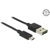 Image de Easy-Micro USB naar Easy-USB-A kabel - USB2.0 - tot 2A / zwart - 0,20 meter