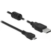 Image de Micro USB naar USB-A kabel met ferriet kern - USB2.0 - tot 2A / zwart - 3 meter