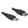 Image de USB naar USB verlengkabel - USB3.0 - tot 2A / zwart - 1 meter