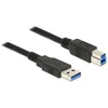 Image de Delock 85069 USB-kabel USB 3.2 Gen1 USB-A stekker, USB-B stekker 3.00 m Zwart Vergulde steekcontacten