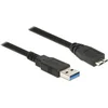 Image de USB Kabel USB 3.0 Type-A mannelijk naar USB 3.0 Type Micro-B Mannelijk 1.5 meter Zwart