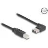 Image de Easy-USB-A haaks (links/rechts) naar USB-B kabel - USB2.0 - tot 2A / zwart - 0,50 meter