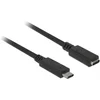 Image de Premium USB-C naar USB-C verlengkabel - USB3.2 (tot 10 Gbit/s) - PD tot 20V/3A - video tot 4K 60Hz / zwart - 1,5 meter