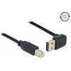 Image de Easy-USB-A haaks (boven/beneden) naar USB-B kabel - USB2.0 - tot 2A / zwart - 1 meter