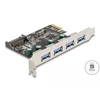 Image de Delock 89297   USB 3.0 PCIe Uitbreidingskaart   5 Gbps   Bedraad   Zwart/Zilver