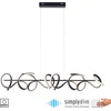 Image de Paul Neuhaus krisscross - Design LED Dimbare Hanglamp eettafel met Dimmer voor boven de eettafel | in eetkamer - 4 lichts - L 99 cm - Zwart - Woonkamer | Slaapkamer | Keuken